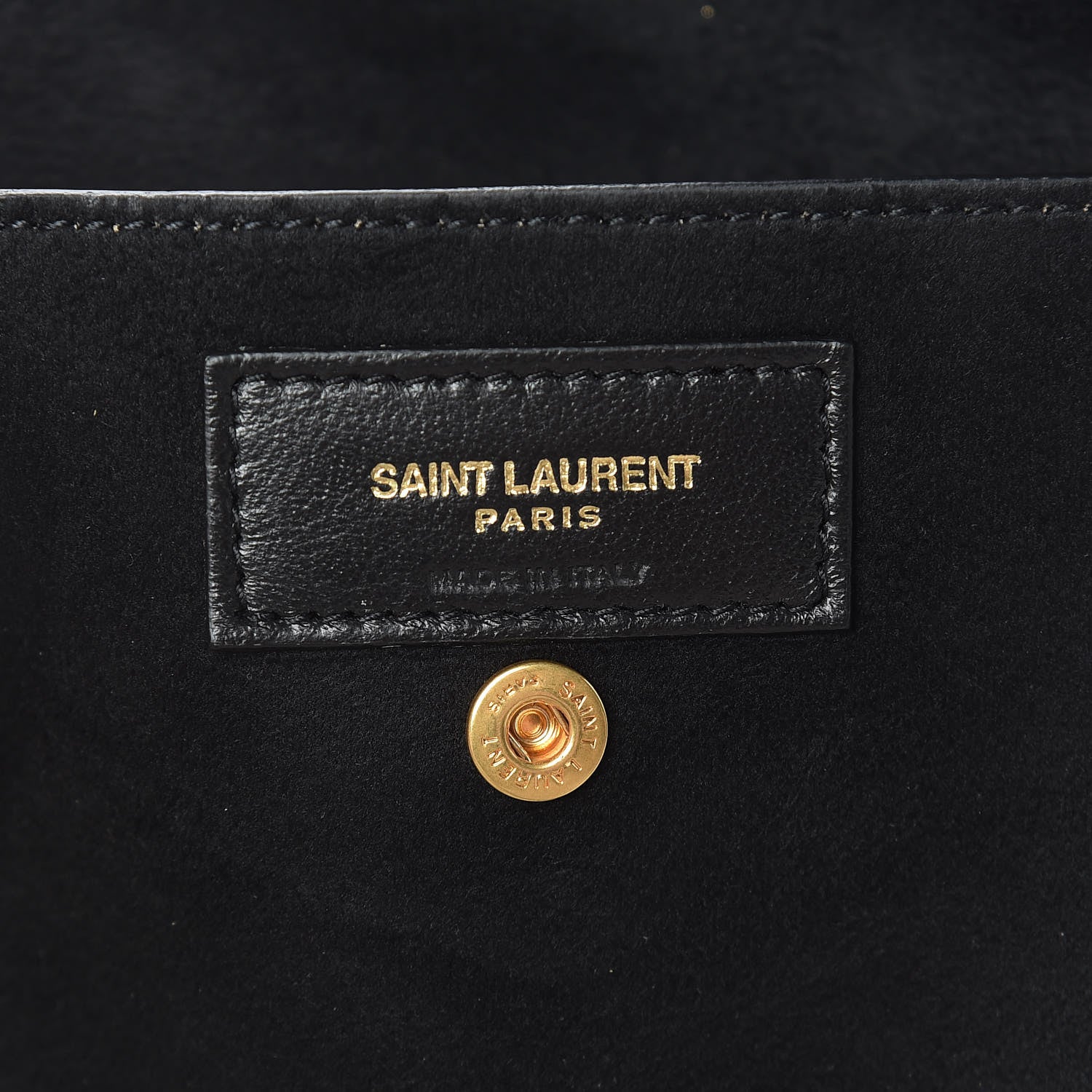 Saint Laurent Lambskin Star Printed Teddy Drawstring Bag White 7 of 11