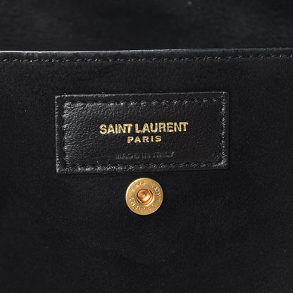 Saint Laurent Lambskin Star Printed Teddy Drawstring Bag White 7 of 11
