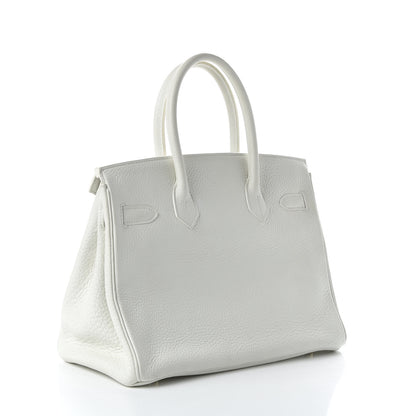 Hermes Taurillon Clemence Birkin 30 White 4 of 10