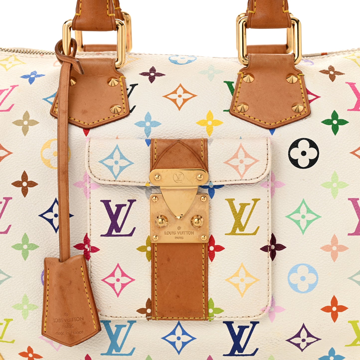 Monogram Multicolor Speedy 30 White