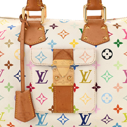 Louis Vuitton Monogram Multicolor Speedy 30 White 7 of 9
