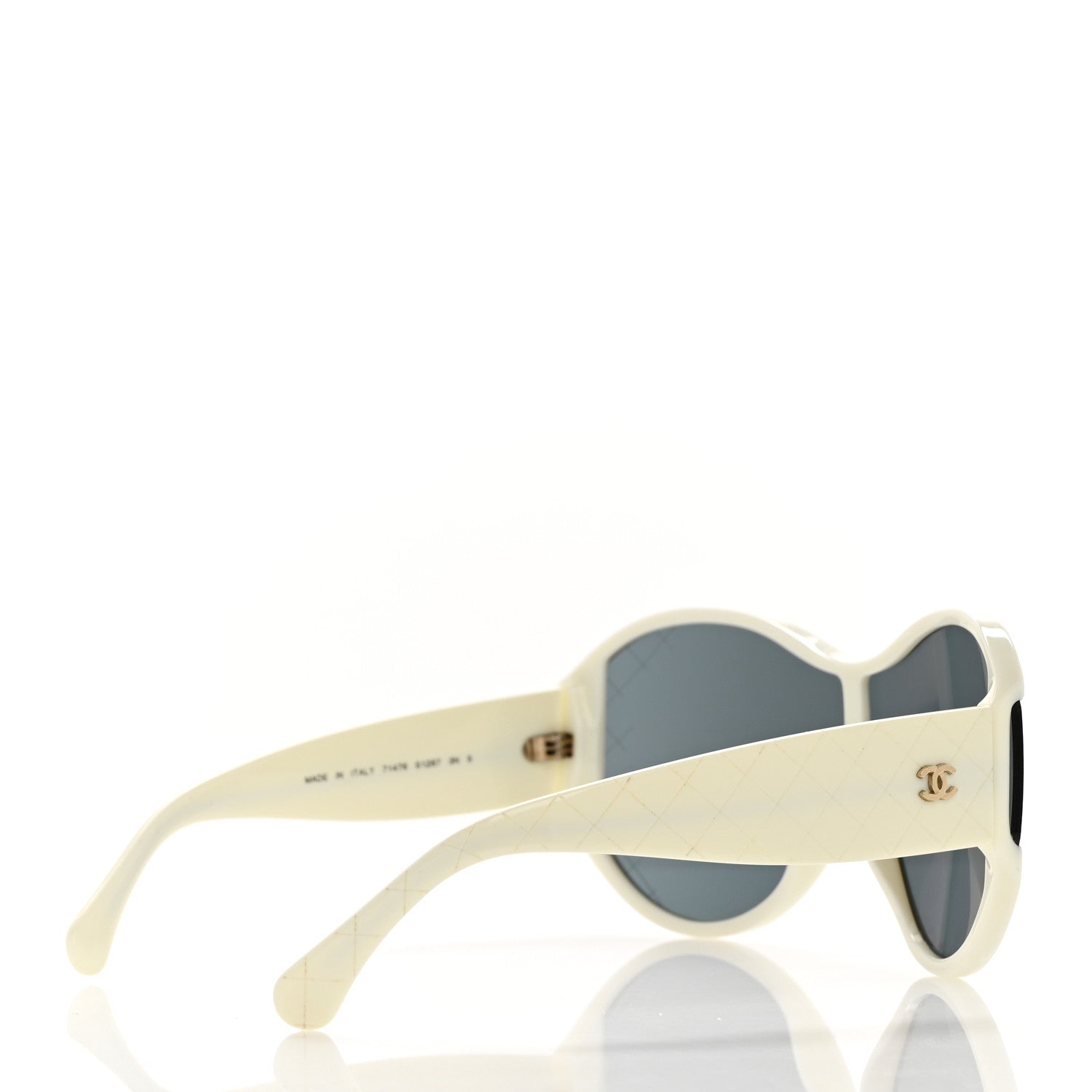 Chanel Acetate Shield Sunglasses 71476-A White 4 of 10