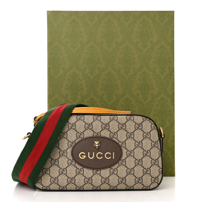 Gucci GG Supreme Monogram Web Neo Vintage Shoulder Bag Beige New Acero Crop 14 of 14