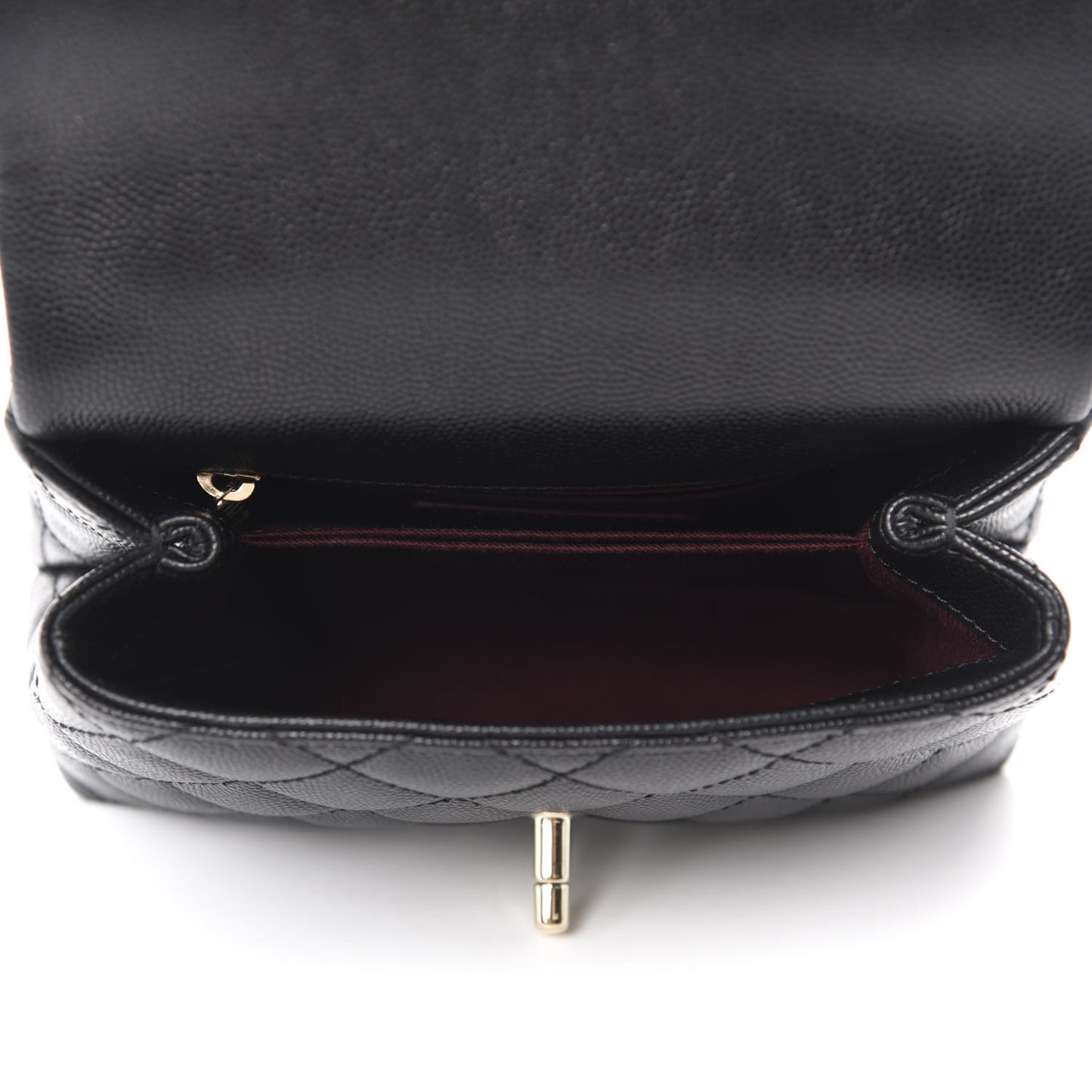 Caviar Quilted Extra Mini Coco Handle Flap Black