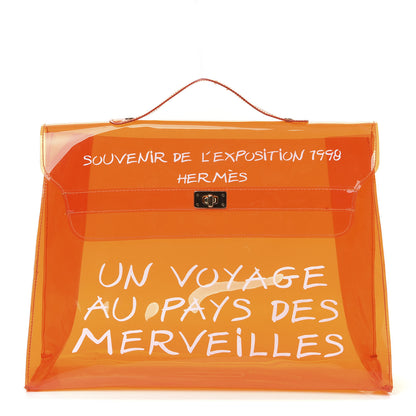Hermes Vinyl Souvenir De L'Exposition Kelly Orange 1 of 12