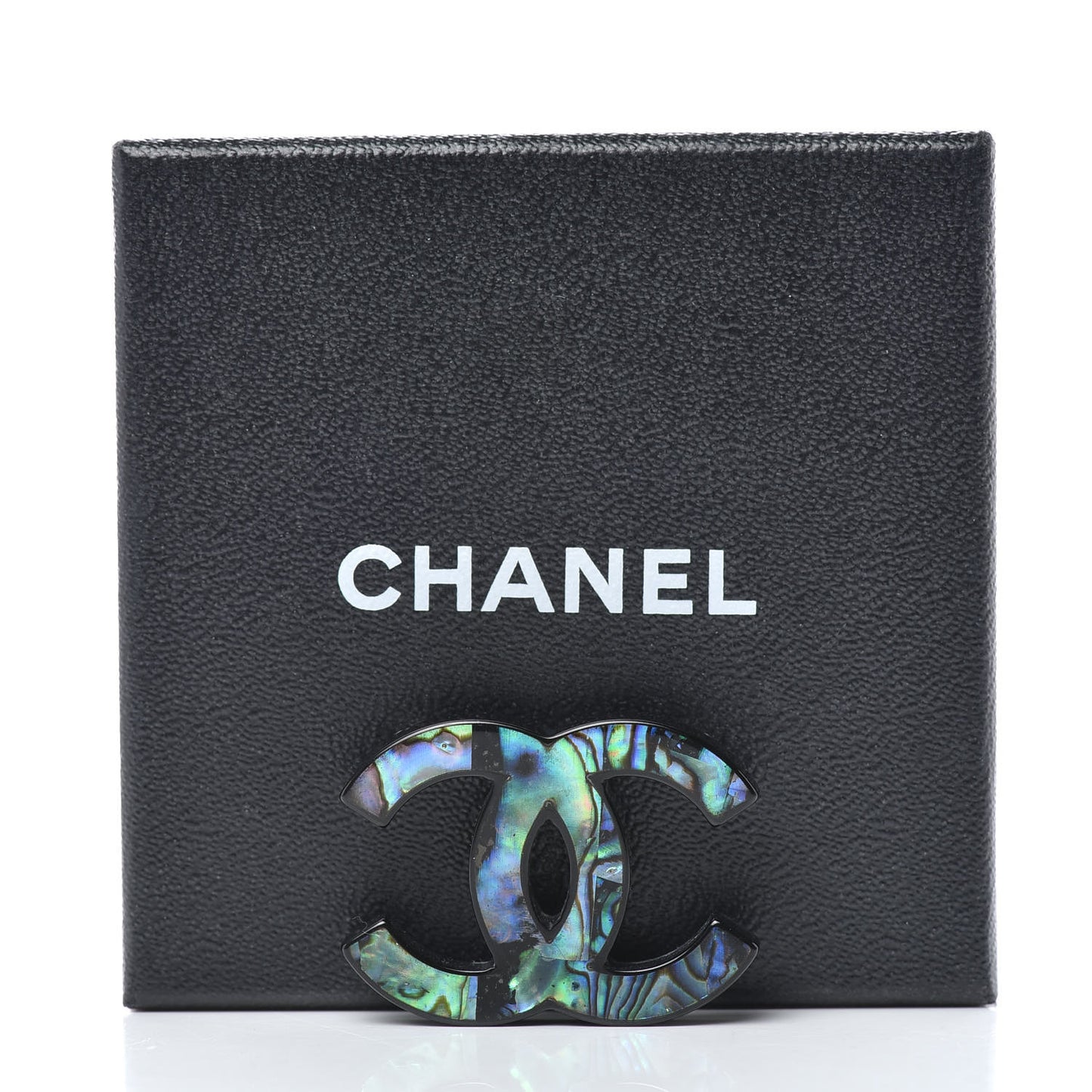 Resin Abalone CC Brooch Black