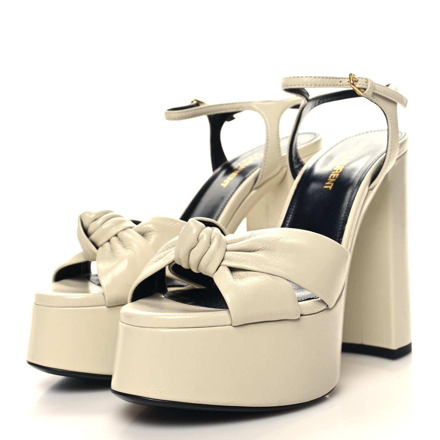 Vendome Bianca 85 Platform Sandals 36 Pearl