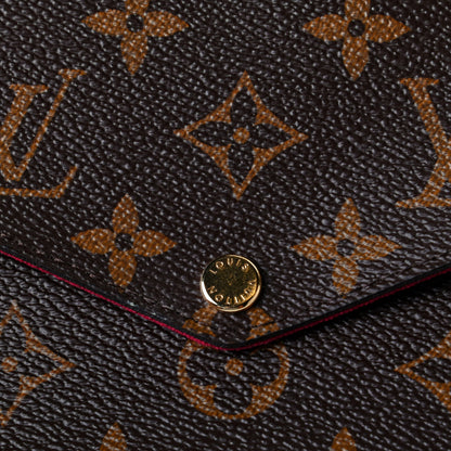 Louis Vuitton Monogram Pochette Felicie Chain Wallet Fuchsia 5 of 6