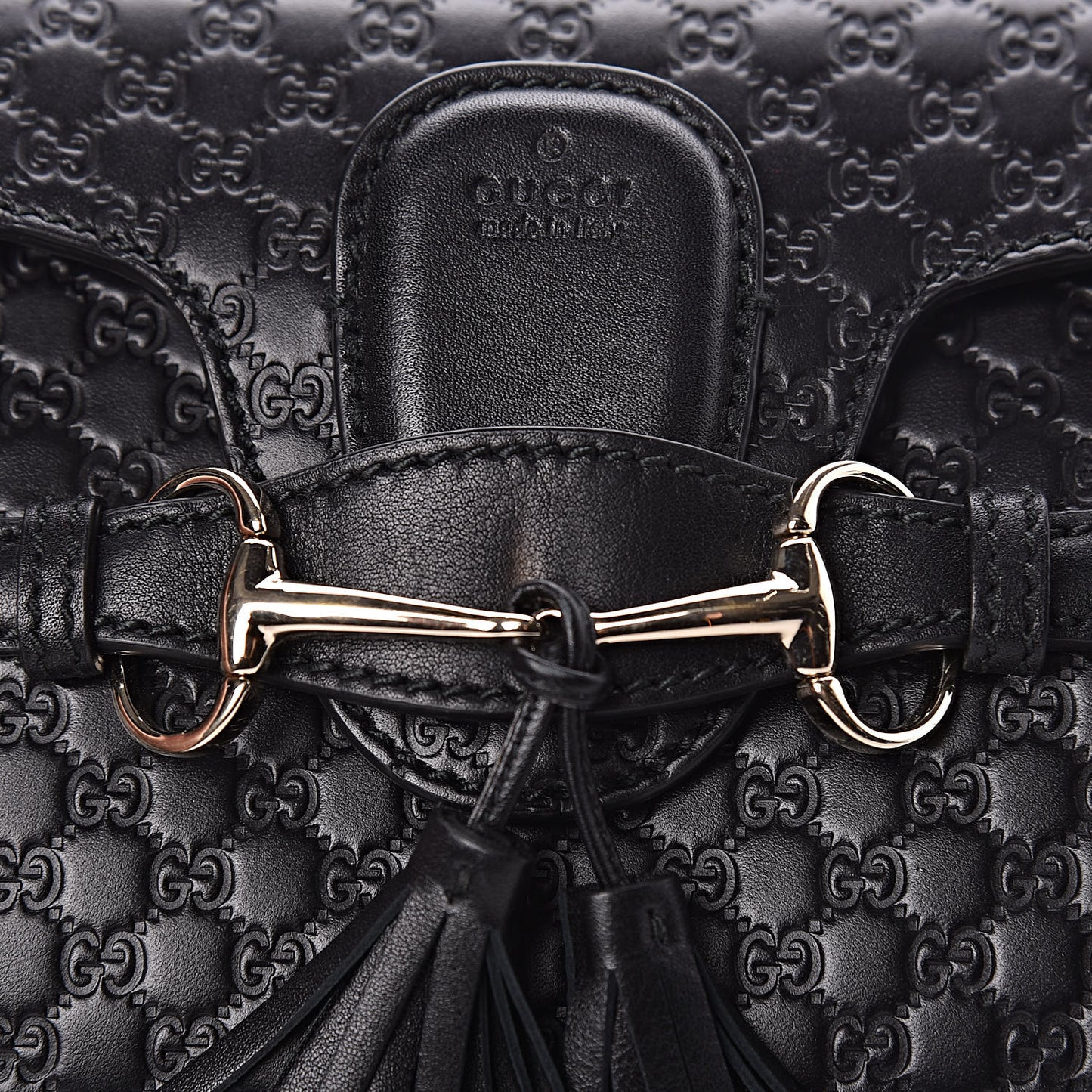 Microguccissima Mini Emily Shoulder Bag Black