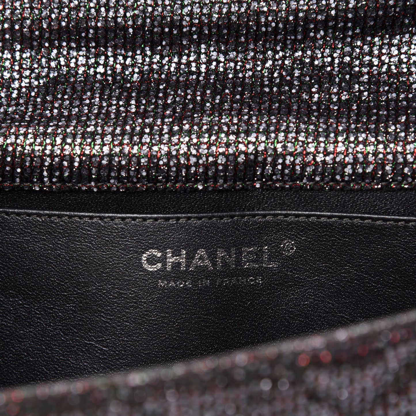 Crystal Quilted Mademoiselle Reissue 2.55 Flap Dark Silver