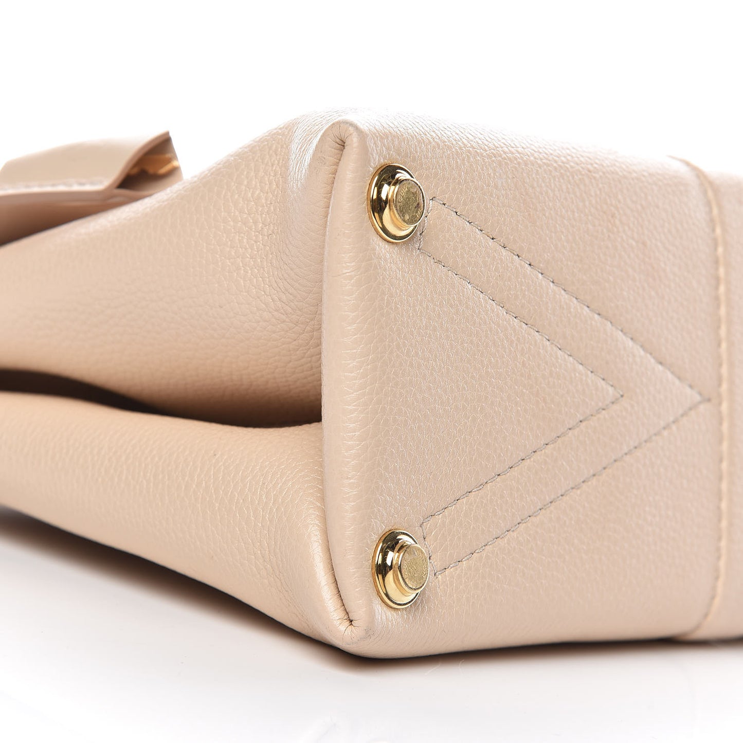 Grained Smooth Calfskin Rose Des Vents PM Creme