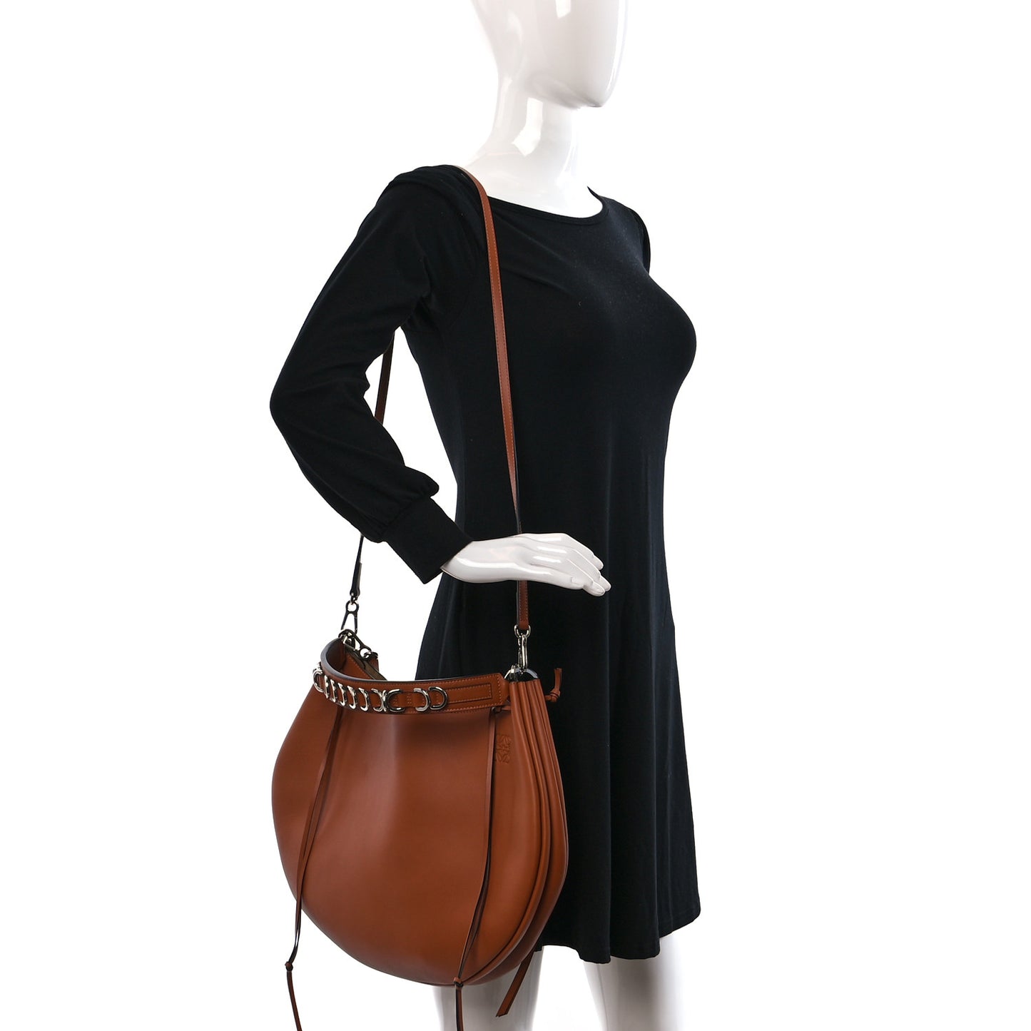 Calfskin Fortune Hobo Tan