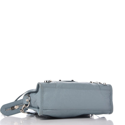 Balenciaga Agneau Classic Silver Hardware Mini City Bleu Gris 4 of 9