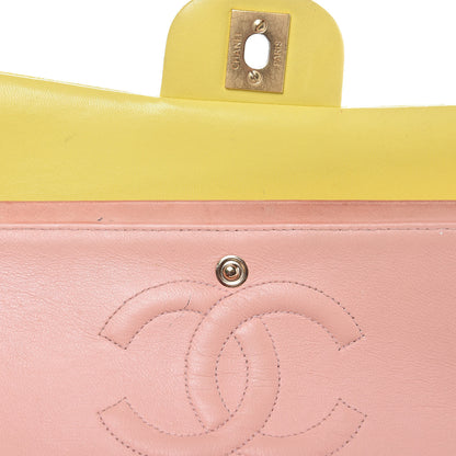 Chanel Lambskin Quilted Medium Double Flap Yellow 20 of 24
