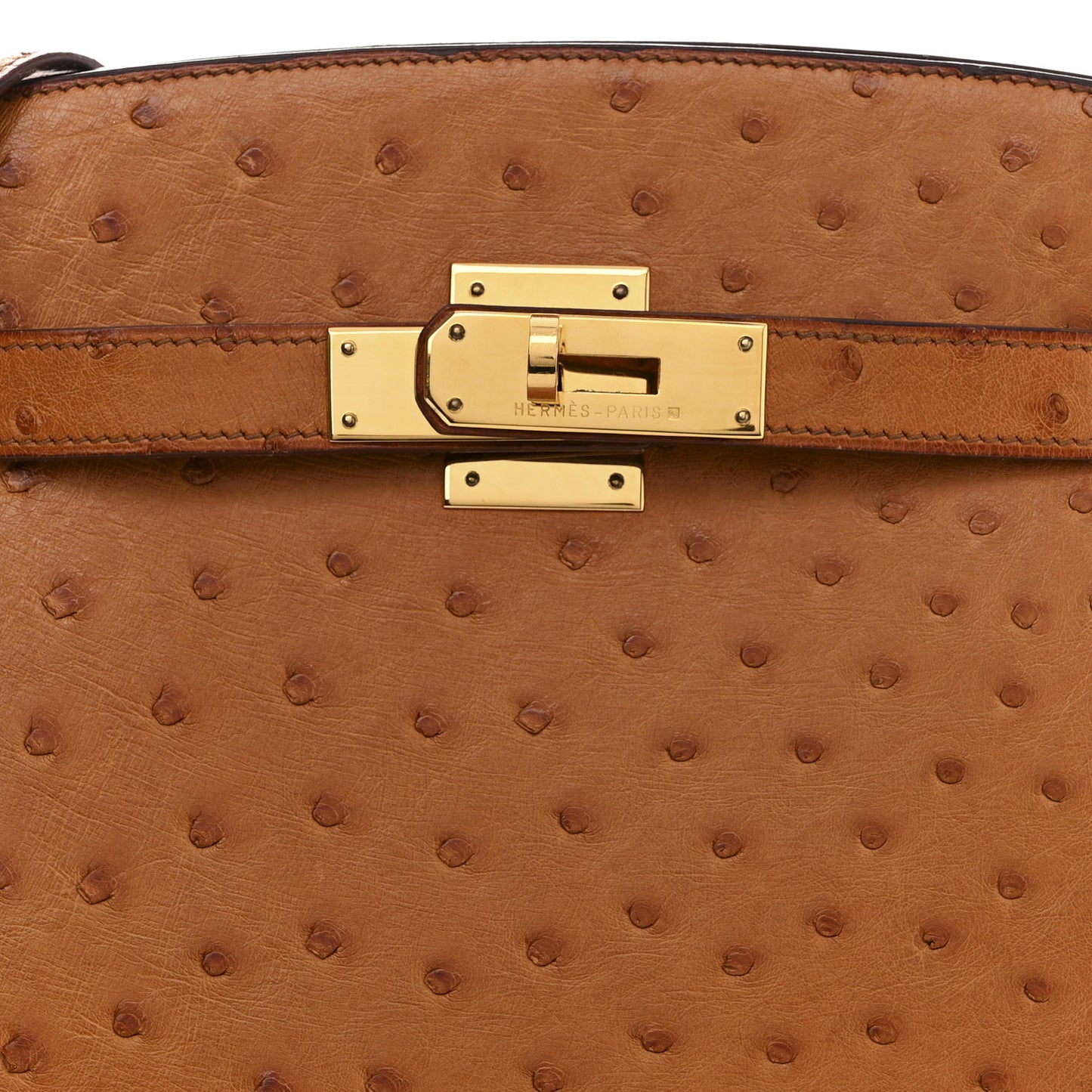 Ostrich Kelly Sport PM Gold