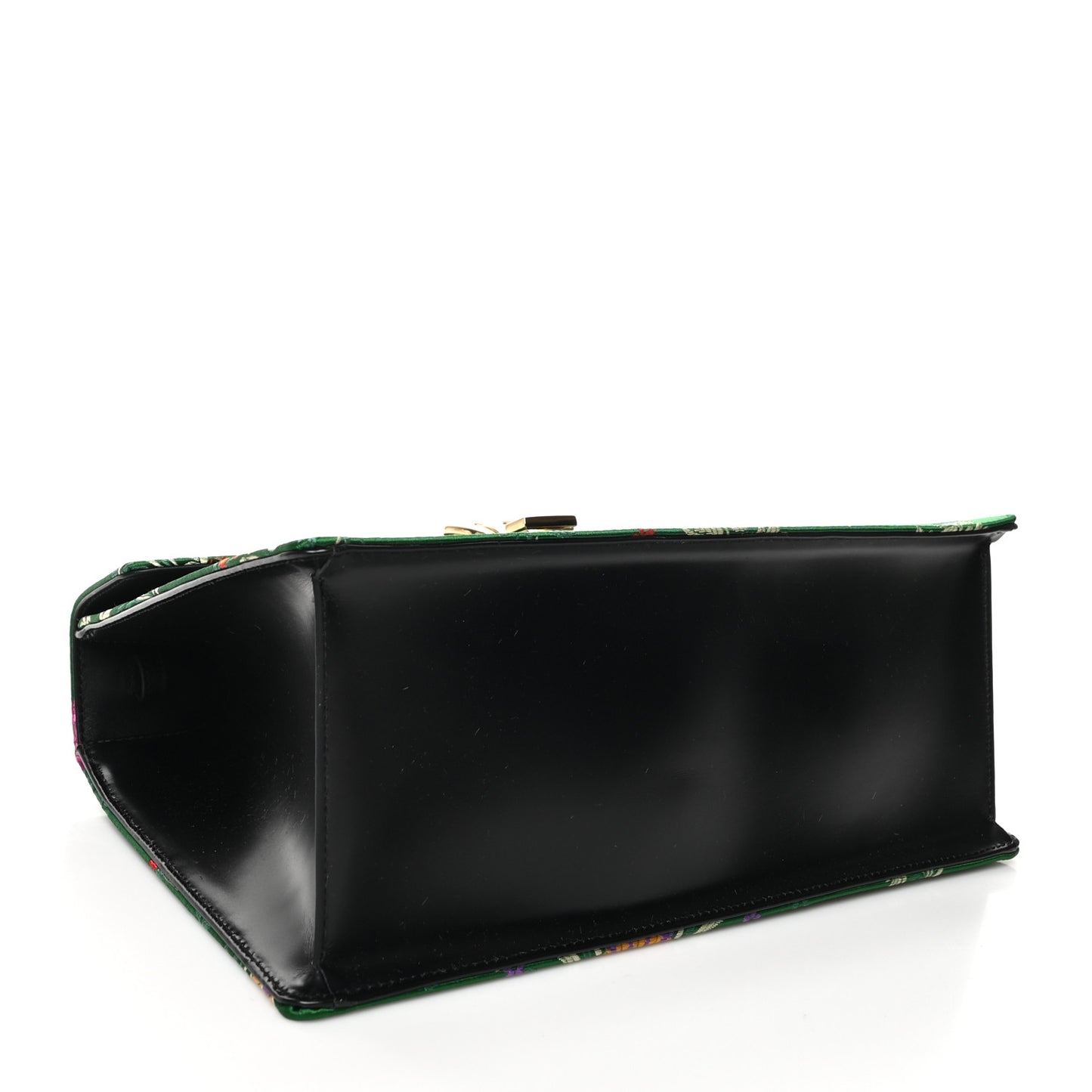 Jacquard Floral Medium Sylvie Top Handle Bag Green Multicolor Black
