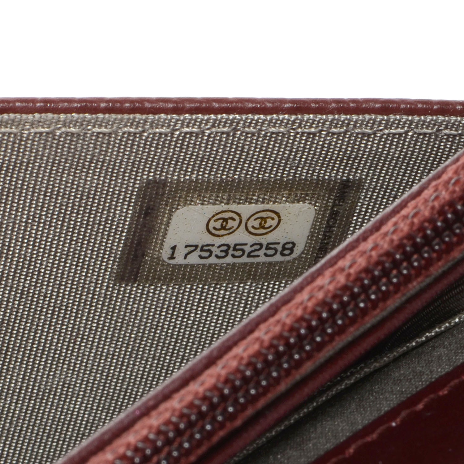 Chanel Caviar Timeless CC Wallet on Chain WOC Dark Red 8 of 8