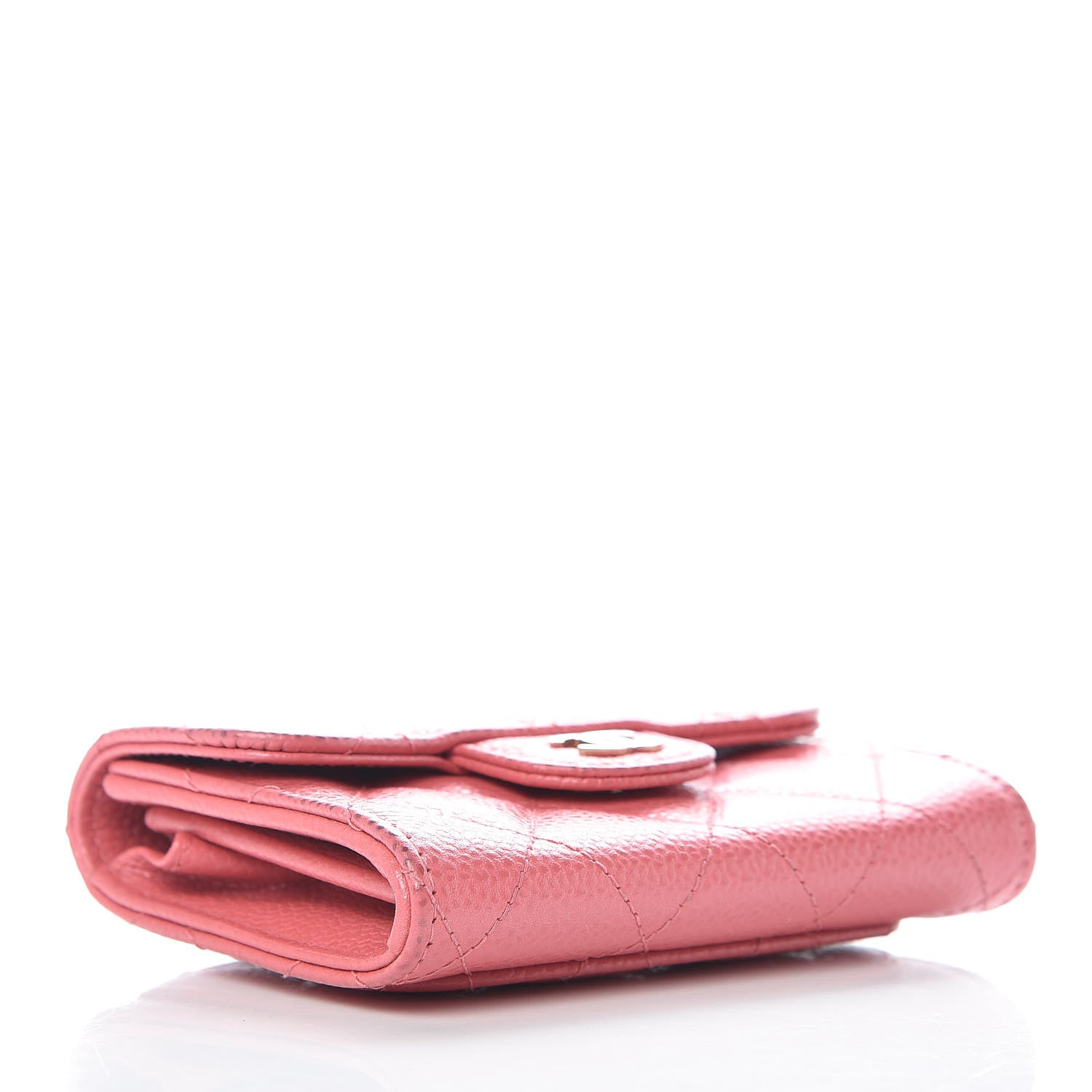 Chanel Caviar Quilted Flap Card Holder Pink 4 of 13