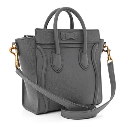 Celine Baby Drummed Calfskin Nano Luggage Kohl 3 of 10