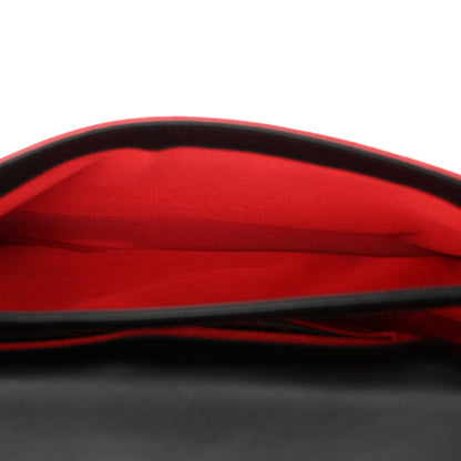 Christian Louboutin Calfskin Rougissime Flap Crossbody Clutch Black 6 of 12