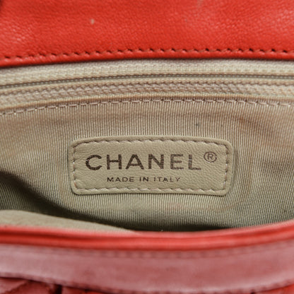 Chanel Washed Lambskin Mini Chain Around Messenger Red 6 of 9