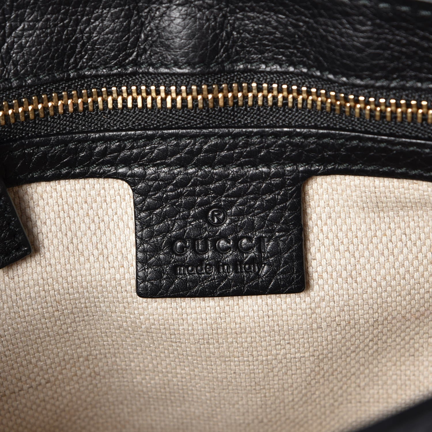 Gucci Pebbled Calfskin Medium Soho Flap Crossbody Black 6 of 7
