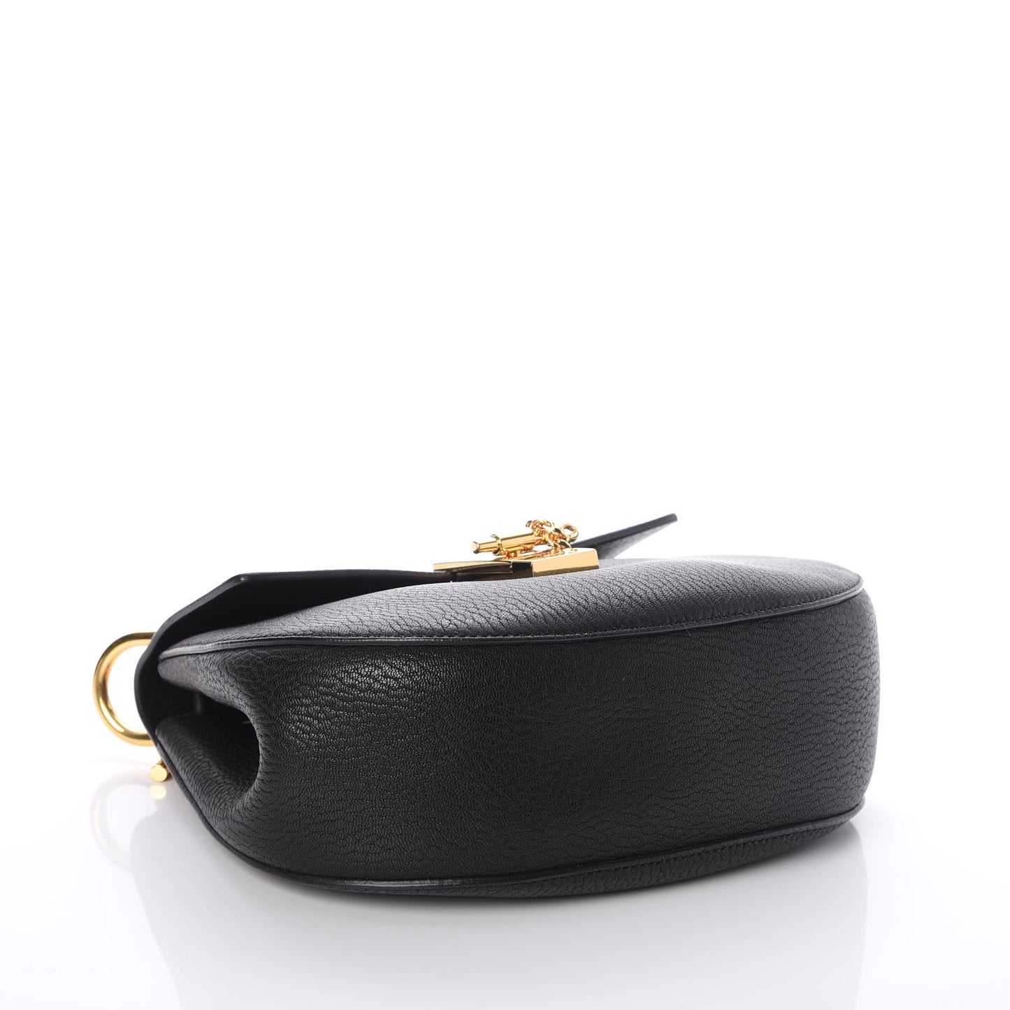 Grained Lambskin Drew Shoulder Bag Black