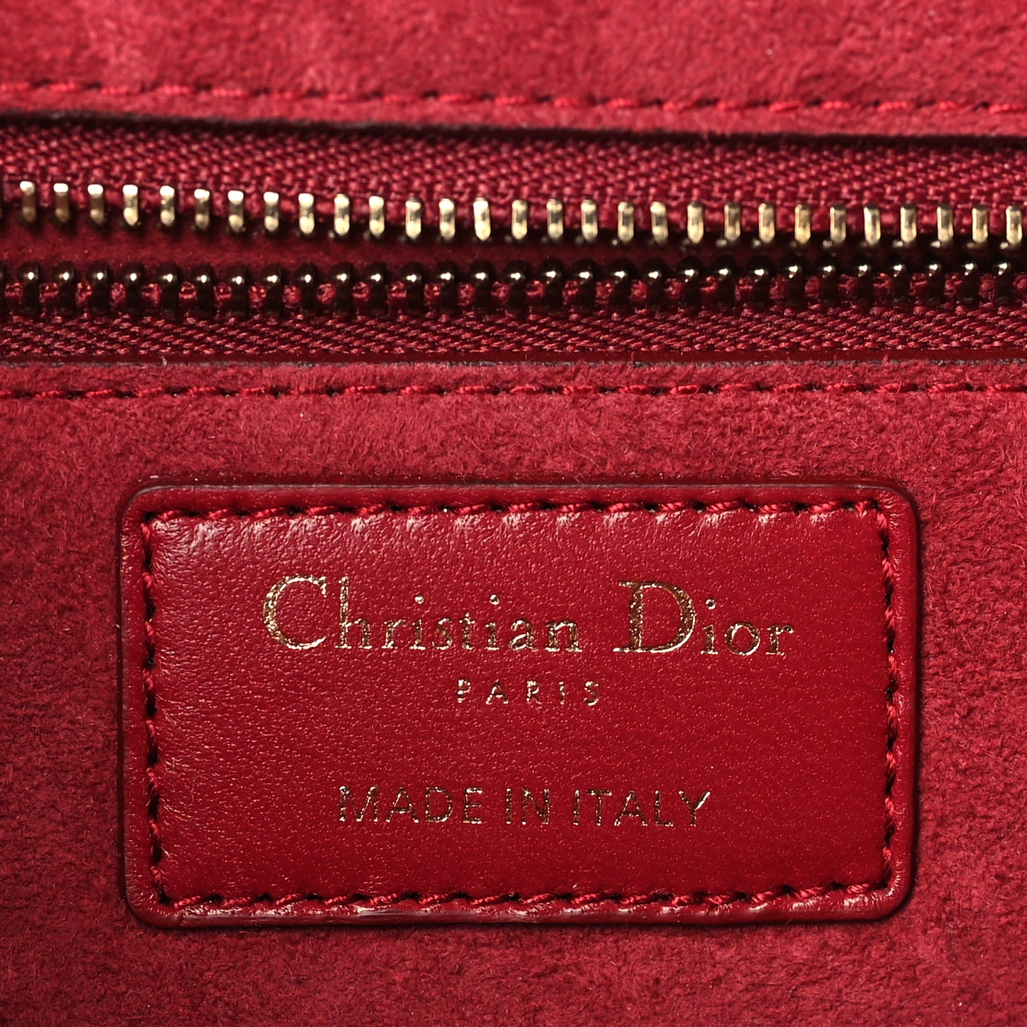 Lambskin Cannage Small Dioraddict Flap Bag Red