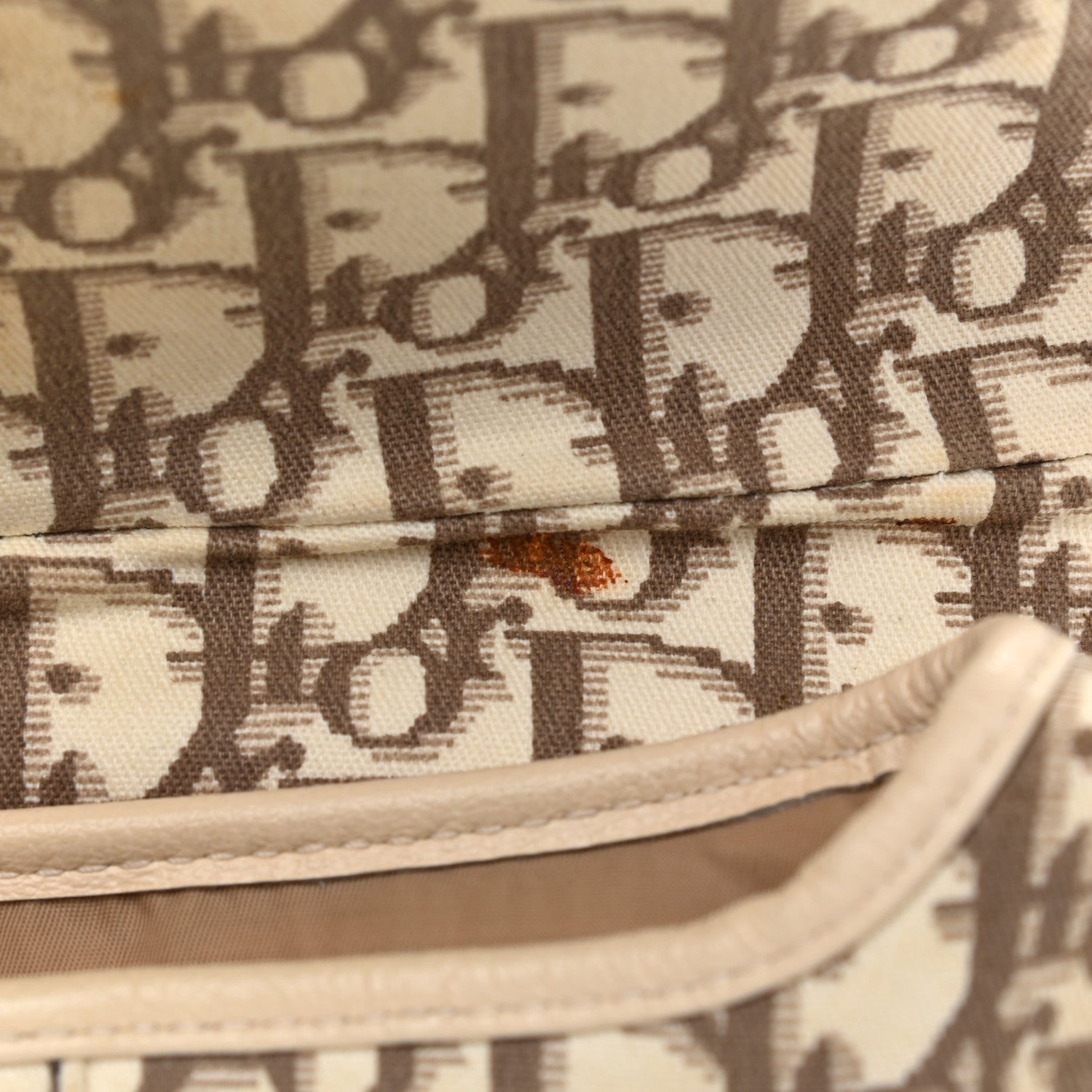 Christian Dior Monogram Vintage Flowers Saddle Bag Beige 11 of 14