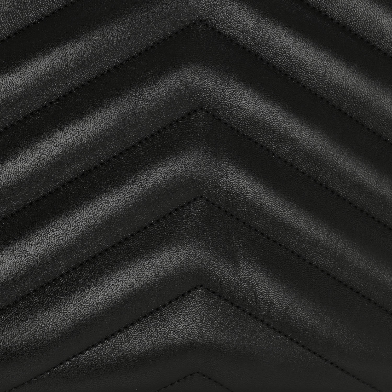 Saint Laurent Lambskin Chevron Quilted Large Loulou Black 13 of 14