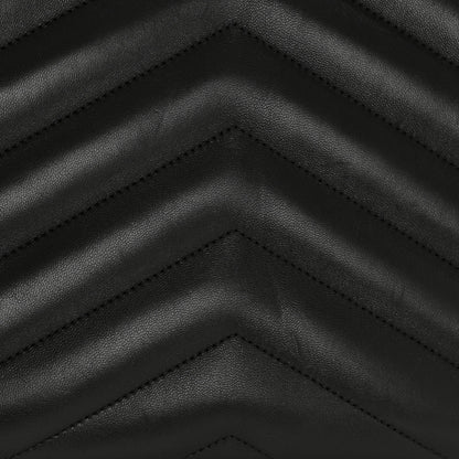Saint Laurent Lambskin Chevron Quilted Large Loulou Black 13 of 14