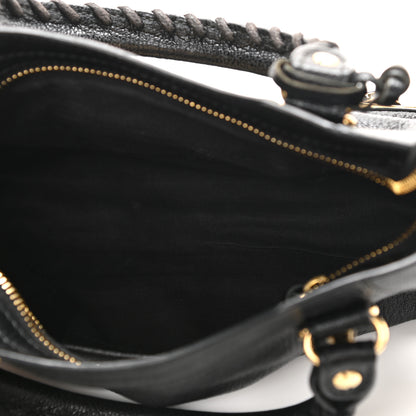 Balenciaga Chevre Gold Metallic Edge Hardware Mini City Black 5 of 12