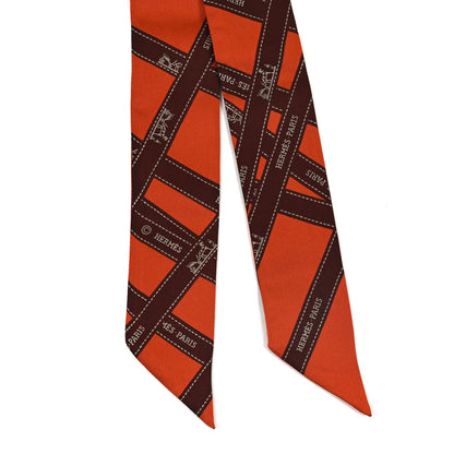 Hermes Silk Bolduc Twilly Orange 2 of 3