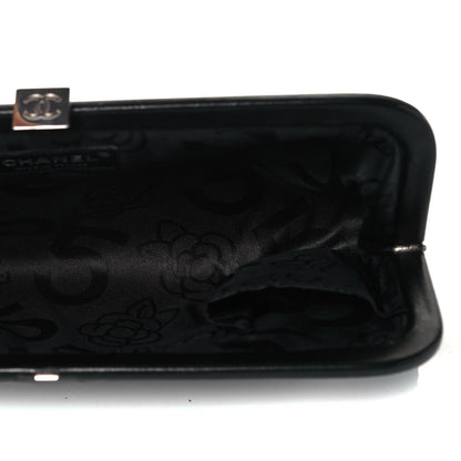 Chanel Lambskin Vertical Quilted Mademoiselle Clutch Black 5 of 10