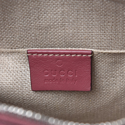 Gucci GG Supreme Monogram Calfskin Be0e Embellished Small Shoulder Bag Beige New Rosette 6 of 12