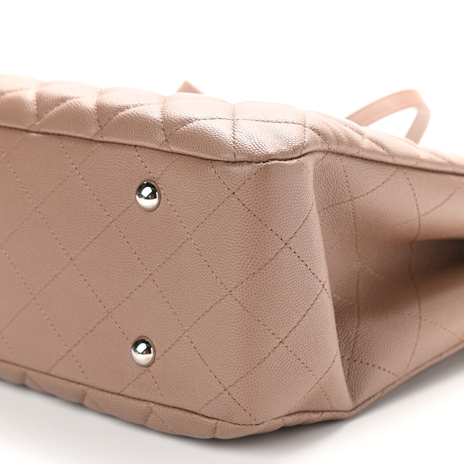 Chanel Caviar Quilted Large Shopping Tote Dark Beige 10 of 10