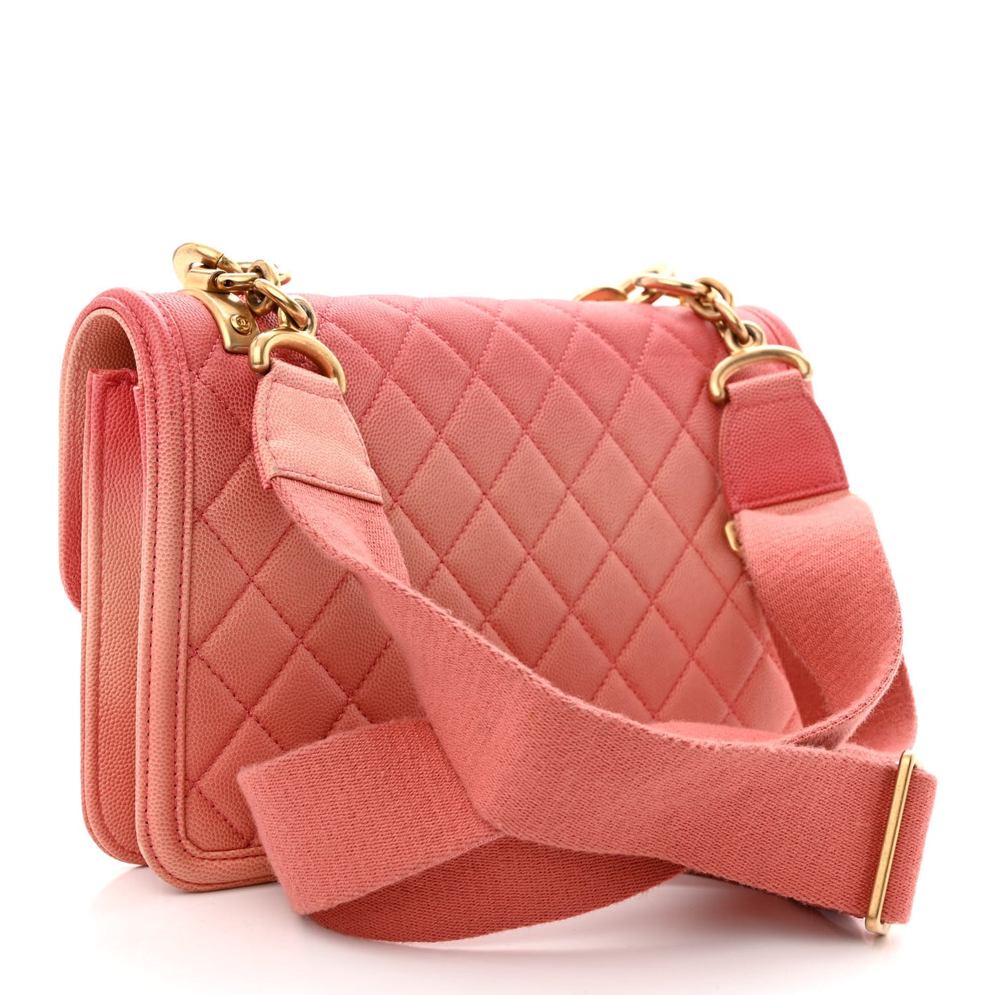 Caviar Quilted Medium Sunset On The Sea Flap Coral