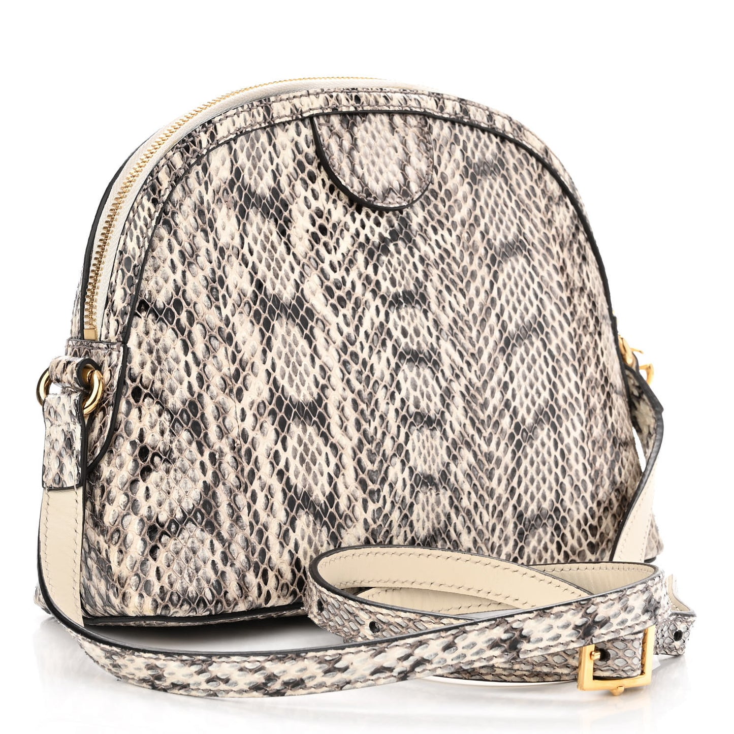 Snakeskin GG Small Ophidia Dome Shoulder Bag Roccia