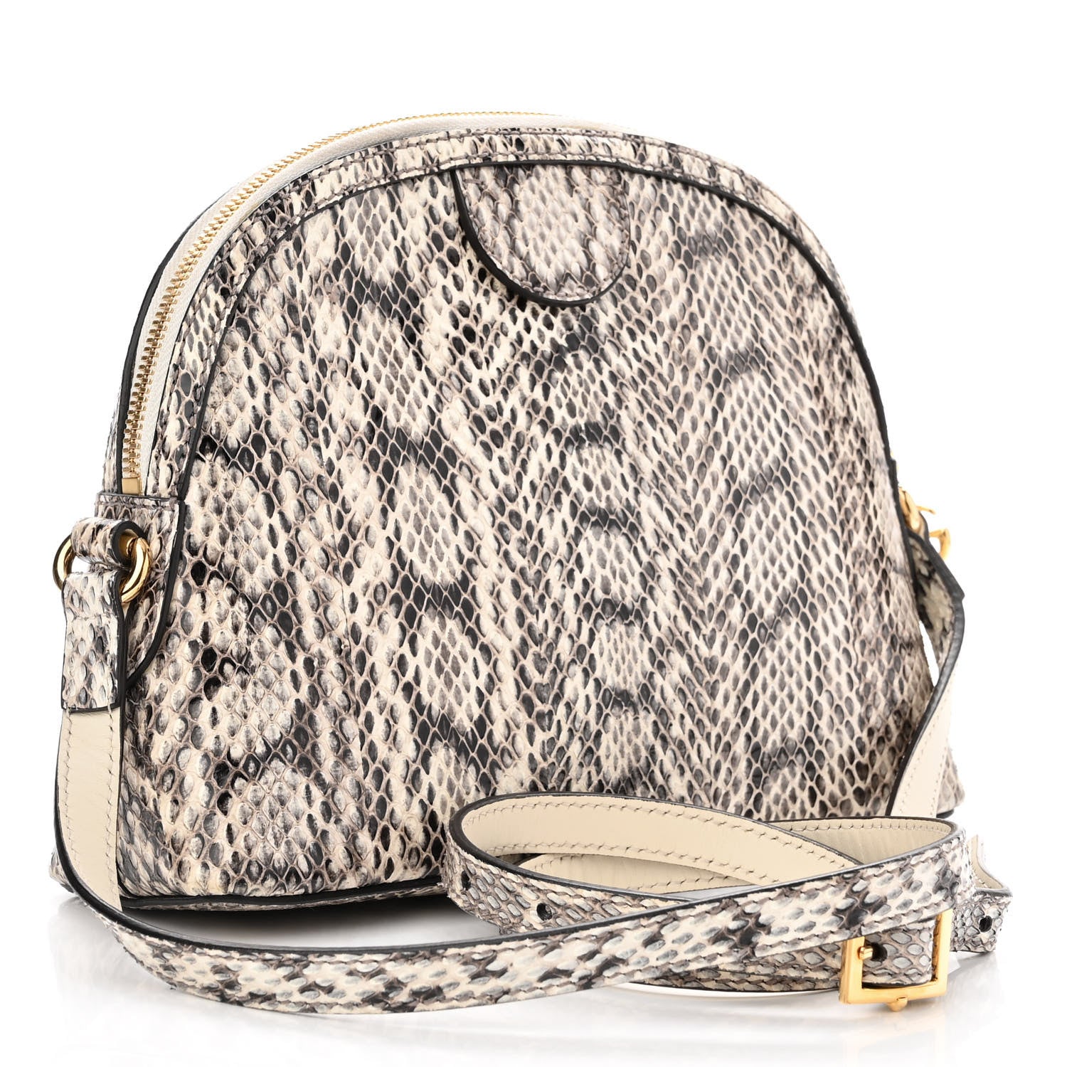 Gucci Snakeskin GG Small Ophidia Dome Shoulder Bag Roccia 3 of 12