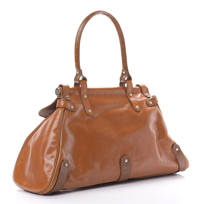 Fendi Lambskin Crocodile Embossed Medium Magic Bag Honey 3 of 12