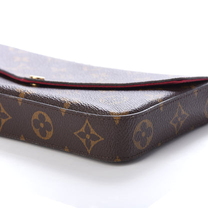 Louis Vuitton Monogram Pochette Felicie Chain Wallet Fuchsia 11 of 12
