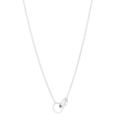 Cartier 18K White Gold Interlocking LOVE Necklace 1 of 6