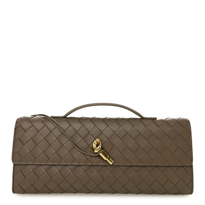 Bottega Veneta Nappa Intrecciato Long Andiamo Top Handle Clutch Pinecone 1 of 7