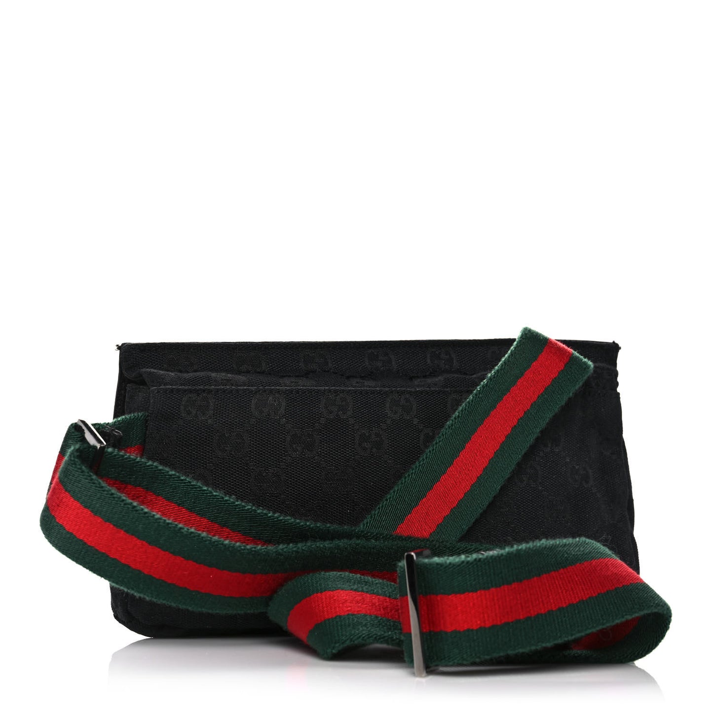 Monogram Web Belt Pouch Bag Black