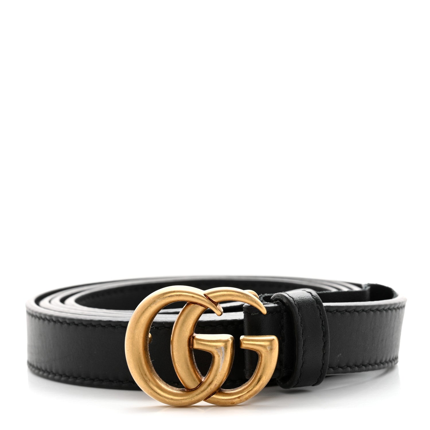 Gucci Calfskin Double G 20mm Belt 105 42 Black 1 of 5