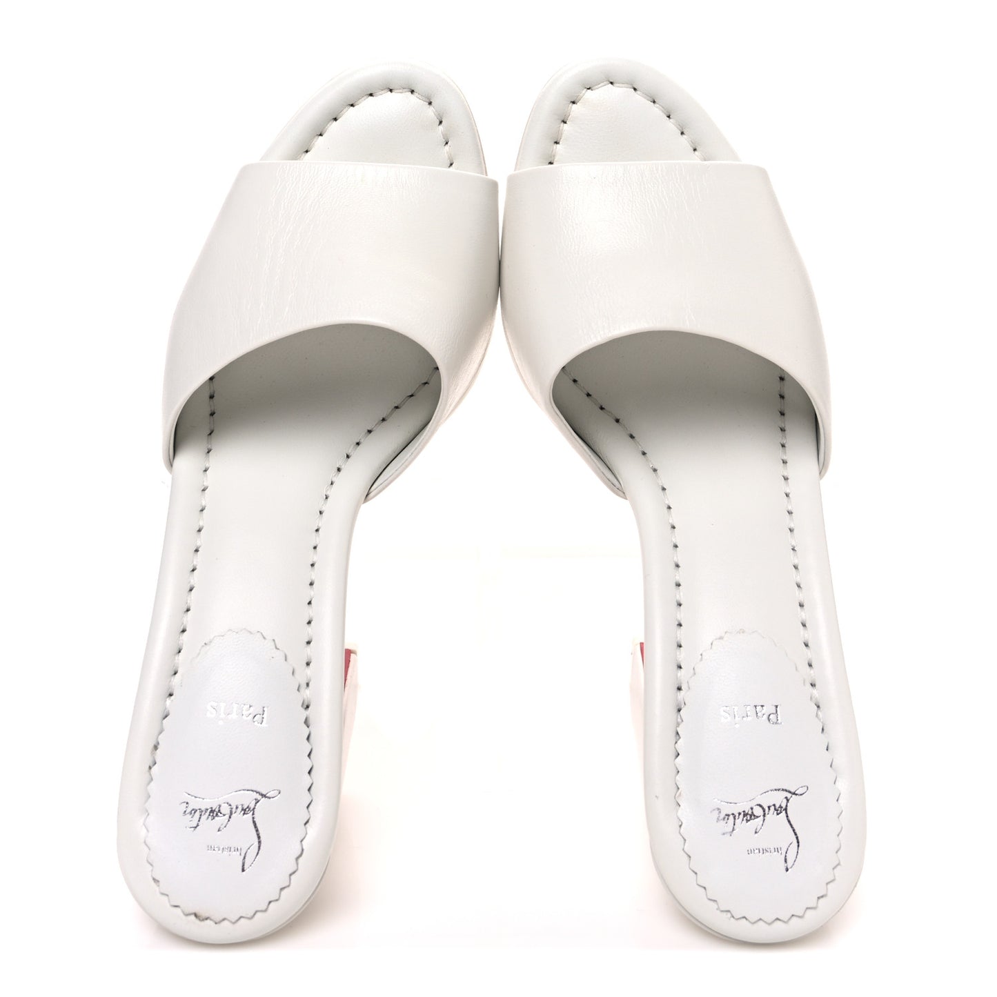 Nappa Jane 85 Mule Sandal Pumps 38 White