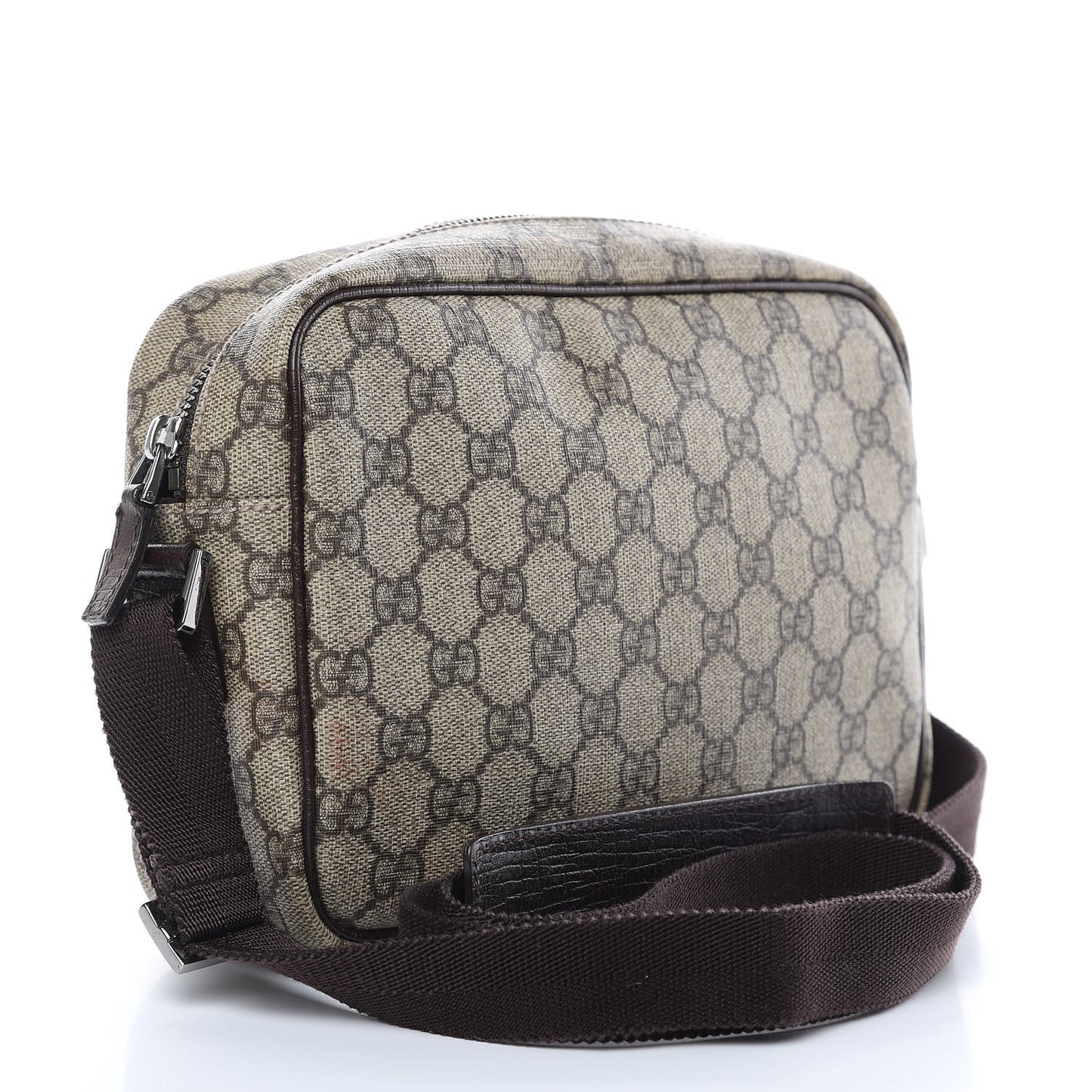 GG Plus Monogram Shoulder Bag Dark Brown