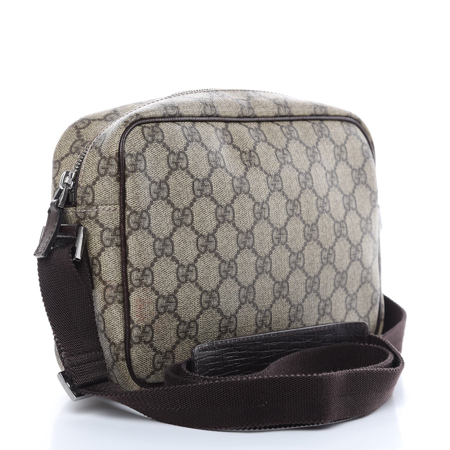 Gucci GG Plus Monogram Shoulder Bag Dark Brown 3 of 17