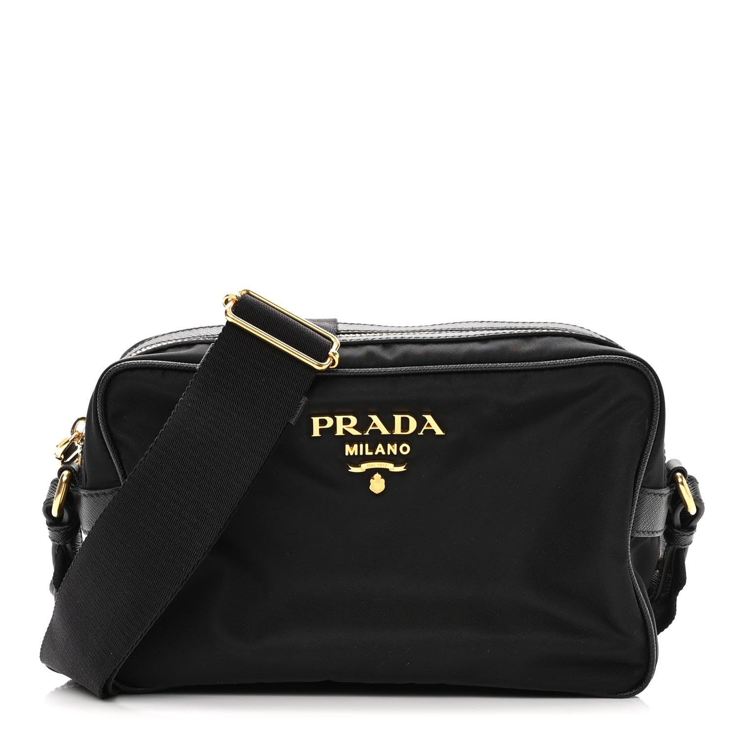 Prada Tessuto Nylon Soft Calf Camera Bag Black 1 of 10