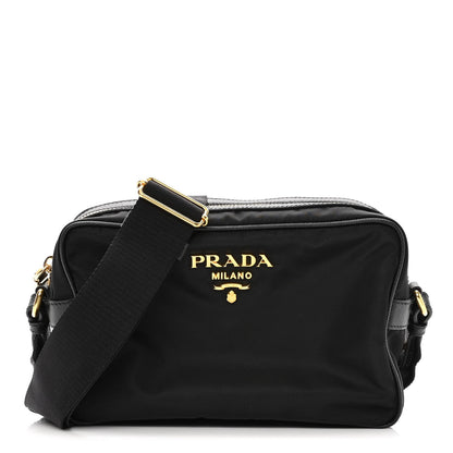 Prada Tessuto Nylon Soft Calf Camera Bag Black 1 of 10